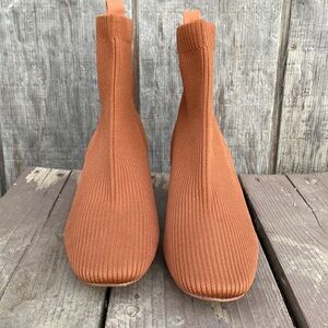 Joie Chestnut Brown Neely Heeled Soft Ankle Sock Boots Size 8